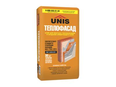 Клей для монтажа системы теплоизоляции 2-10мм ТЕПЛОФАСАД UNIS 25кг (48), рис. 1