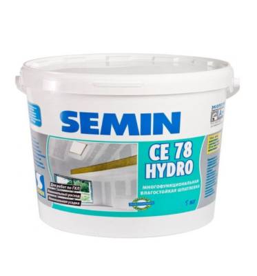 Шпаклевка мраморно-стеклянная финишная по ГКЛ универсальная 0-5мм CE 78 HYDRO SEMIN 5кг , рис. 1
