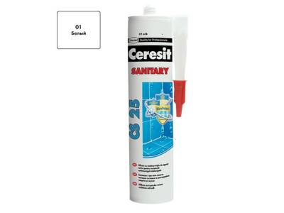 Герметик силиконовый затирка противогрибковый белый CS 25 MicroProtect CERESIT 280мл (12), рис. 1